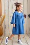 Button Detailed Robadan Girl's Dress Blue - 2