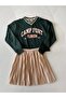 Youth Printed Sweatshirt Pleated Skirt Set of 2 Green 9–15 Years Rg Brand Rg3334 - 4
