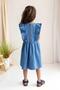 Blue Denim Dress - Ruffle and Sleeveless - 4