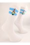Imported Special Series Unisex Colorful Towel Sole White Patterned Comfortable Style Socks - 6