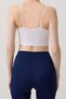 White Cotton Women's Crop Top Bustier with Thin Straps - 2