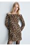 Leopard Print Off-The-Shoulder Dress