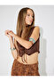 X Zeynep Cushion - Front Cross Tie V Neck Slim Fit Crop Faux Suede Vest - 3