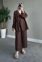 Brown Thin String Linen Set - 4