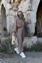 Brown Modal Fabric Tracksuit Set