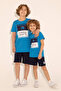 Boy's Cobalt Blue Crew Neck T-Shirt 50284902 -Vr045 - 2