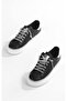 Women's Black Stone Casual Sneakers