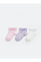 Lcw Patterned Baby Girl Booties Socks 3-Piece