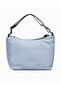 Women's Leather Brand Logo Zippered Daily Use Blue Shoulder Bag AW0AW15823-C1O - 4