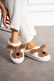 Soft Plush Dog Figured House Slippers Plush House Slippers Winter Slippers Soft Comfortable House Slippers