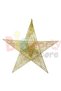 New Year's Large Size Wire Star Ornament (60 cm) - Gold Color Luxury Wall, Door and Tree Decoration - 3