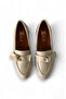 Genuine Leather Simple Comfortable Casual Women's Shoes with Bow - 4