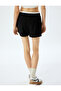 Black Women's Mini Double Waist Skort - 4