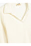 Beige Girl's Polo Neck T-Shirt - 3
