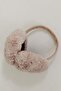 Women's Plush Beige Earmuff Soft Furry Foldable Ear Warmer - 2