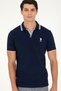 Men's Slim Fit Polo Neck Navy Blue T-Shirt 50285158-Vr033 - 3