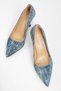 Women's high heel shoes with stone ribbon from the wrist, navy blue jeans - 5