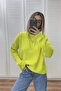 Neon Yellow Hair Knit Standard Size Sweater