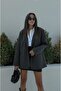 Anthracite Oversize Blazer Jacket
