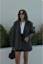 Anthracite Oversize Blazer Jacket - 3