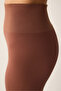 Brown High Waist Seamless Lurex Leggings - 3
