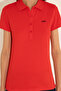 Women's Red Basic Polo Neck T-Shirt 50285846 -Vr030 - 7
