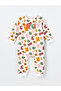 Lcwk Biorganic Crew Neck Long Sleeve Printed Baby Girl Romper