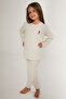 Girl's Cream Pajama Set 50285868 -Vr071 - 2