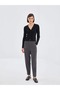 Lcw Vision Dark Gray Melange Women's Carrot Cut Straight Trousers