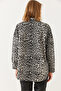 Women's Black Gabardine Leopard Denim Jacket 60251838 - 3