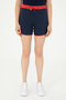 Women's Navy Blue Knitted Shorts 50285890 -Vr033 - 2