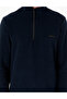 Navy Blue Regular Fit Half Zipper Fleece Sweatshirt 50298973-Vr033 - 6