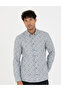Blue Slim Fit Long Sleeve Shirt 50273562-Vr036