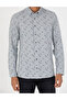 Blue Slim Fit Long Sleeve Shirt 50273562-Vr036 - 6