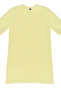 Plain Light Yellow V Neck Half Sleeve Knee Length Comfortable Home Dress Nightgown - 3