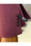 Italian Style Slim Fit Double Breasted Jacket Trousers Suit Burgundy T12596 - 5