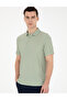 Green Slim Fit 100% Cotton Buttoned Polo Collar T-Shirt 50285411-Vr016