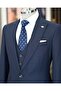 Italian Style Slim Fit Jacket Vest Pants Suit Navy Blue T11477 - 2