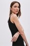 Black V-Neck Knitwear Dress - 3