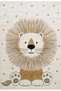 Lina Collection Polka Dot Detailed Cute Lion Patterned Woven Base Modern Decorative Carpet Lina18 - 2