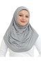 Ready to Wear Turban Soft Headscarf Shawl - Gray