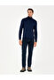 Light Navy Blue Slim Fit Turtleneck Basic Knitwear Sweater 50296602-Vr059 - 4