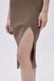 Brown V-Neck Knitwear Dress - 4