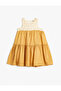 Strappy dress with lace detail, layered cotton