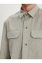 Long Sleeve Shirt with Flap Pocket Detail Viscose Blend - 5