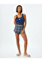 Thick Strap Pajama Top with Cotton Print Detail - 2