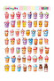 Autumn Themed Kawaii Sea 56 Pieces A4 Sticker Set - 2