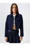 Crop Jacket with Buttoned Flap Pocket Detail - 3