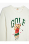Sweatshirt Teddy Bear Printed Long Sleeve Crew Neck - 3