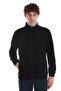 Black Regular Fit Full Zipper Fleece Sweatshirt - 6
